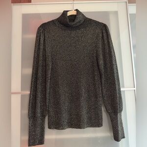 Metallic/Thread Turtleneck